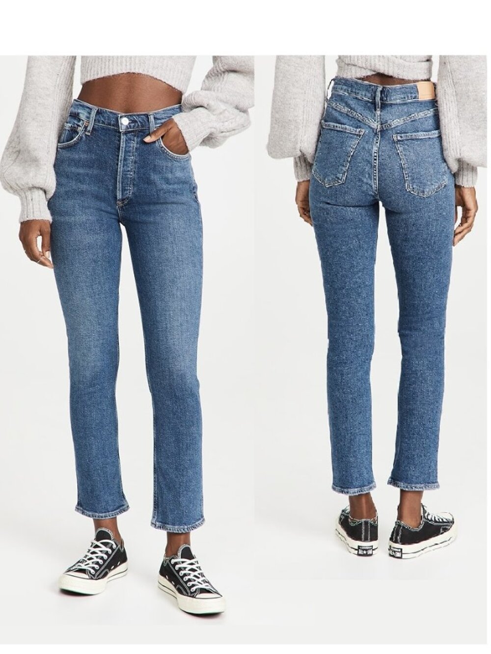NEW $258 CITIZENS OF HUMANITY CHARLOTTE BLUE HIGH RISE STRAIGHT LEG JEANS 28